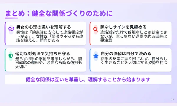 マッチングアプリ,会う約束後,連絡減る