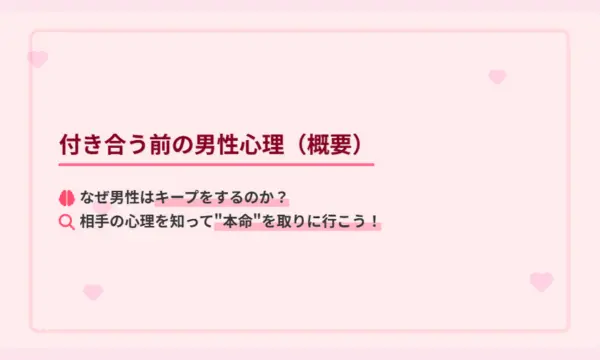 キープされてる,付き合う前
