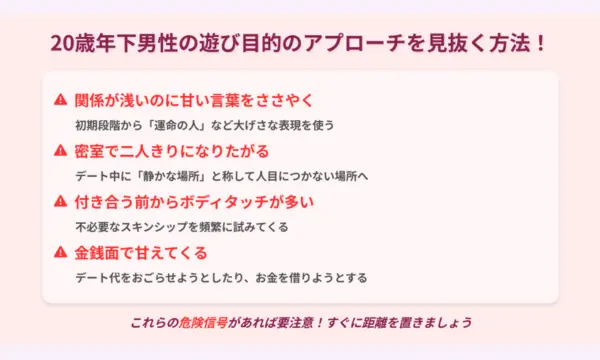 20歳年下男性からのアプローチ