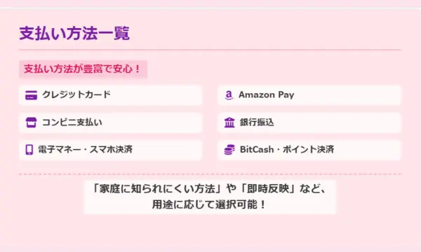 電話占いヴェルニ,支払い